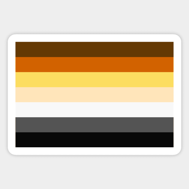 Seamless Repeating Gay Bear Pride Flag Pattern Magnet by LiveLoudGraphics
